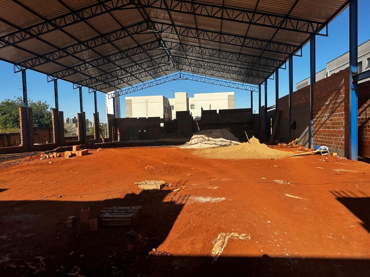 Progresso da construção do templo