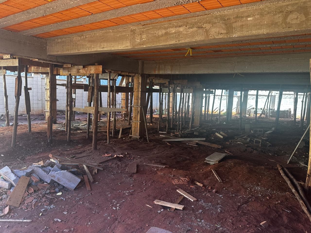 Progresso da construção do templo