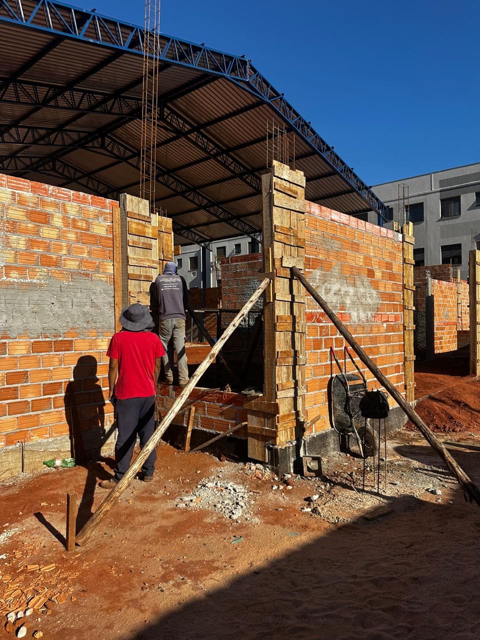 Progresso da construção do templo