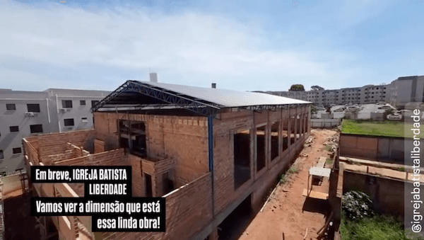 Progresso da construção do templo